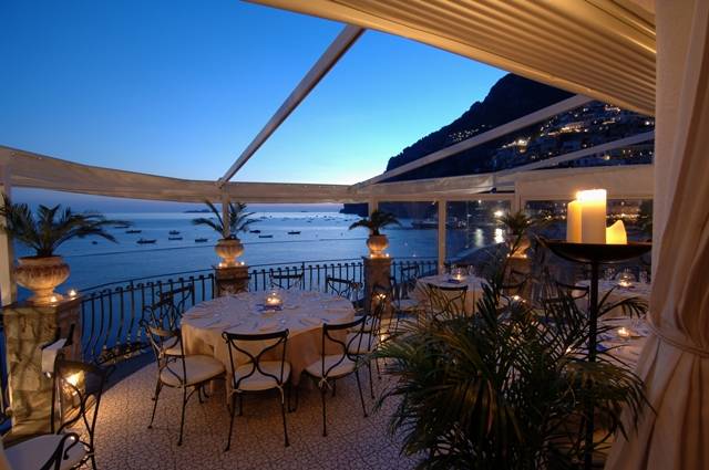 Positano-Cena a la luz de las velas en Le Terrazze